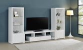 Orleans Furniture - Coaster - Jude 3-piece 71-inch TV Entertainment Center White High Gloss - 704251-SET